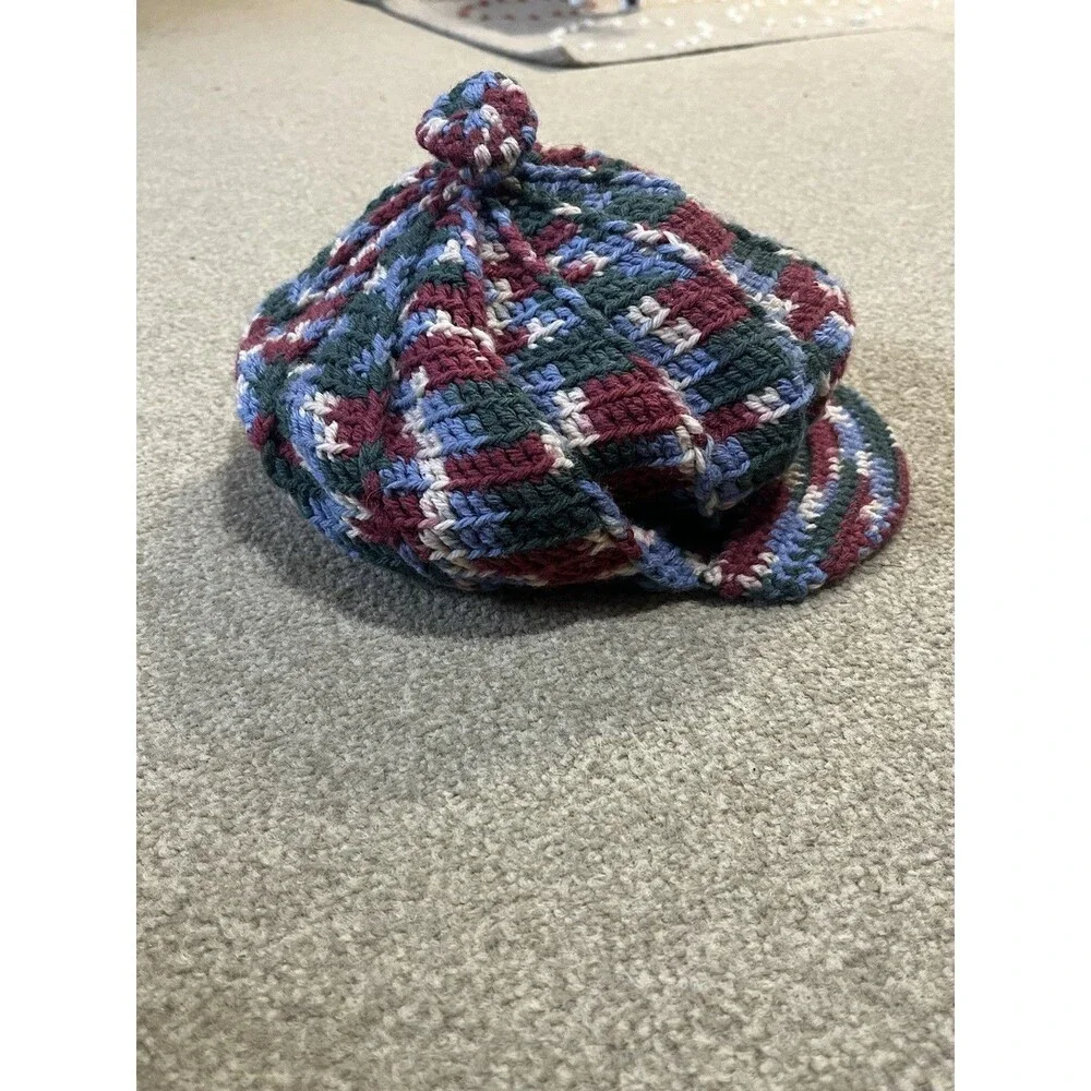 Handmade Women's Crochet Knit Chunky Hat | Multicolor